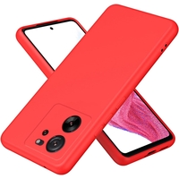 Husa de Protectie, Vafy, pentru Xiaomi Redmi 13T, Liquid Silicone, cu Microfibra pe Interior, Protectie Antisoc, Compatibil Incarcare Wireless, Rosu