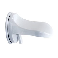 Suport de Picior, Flippy, pentru Baie, cu Ventuza, din PP si PVC, Antiderapant, 11.5 x 15 cm, Alb