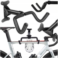 Suport bicicleta pliabil pentru perete, cu unghi reglabil, metal, 36x26x15 cm
