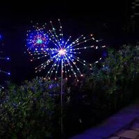 Lampa solara sub forma de artificii, 120 LED-uri, multicolor, Vafy