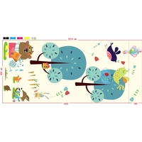 Covoras pentru Copii, Flippy, cu 2 Fete, Model Zmeu/Ursi, din XPE+PE, Impermeabil, Antiderapant, Protectie Termica, +3 Luni, Pliabil, 150 x 200 x 1.5 cm, Multicolor