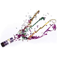 Tun de Confetti, Flippy, Party Popper 20 cm, Model Panglici din Folie, Multicolor