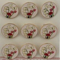 Set 12 Brose Martisor pentru Copii, Jolie, Model Primavara, Multicolor