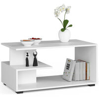Masuta de cafea, PAL laminat, 90x51x45 cm, alb