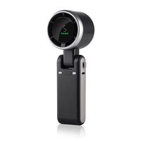 Mini Ventilator Portabil, Vafy, 5 Trepte de Viteza, Afisaj Digital, Incarcare USB, 5V, 2A, 5.95 x 5.2 x 17.2 cm, Negru