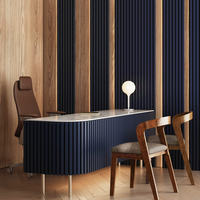 Riflaj MDF decorativ LDA PREMIUM de tip Panou Acustic, Indigo, 260x40 cm