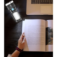 Lanterna LED Tactica 2 in 1, Flippy, 4 Moduri de Iluminare, Tip Proiector COB, Rezistenta la Apa, Reincarcabila, USB, Lanterna de Drumetii, 13.6 x 5 cm, Negru