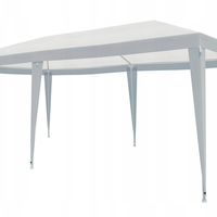 Cort pavilion de gradina, 600x300 cm, impermeabil cu rezistenta UV, alb