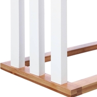 Suport prosoape 5Five Lysandre cu 3 rafturi, 55x24x82 cm, bambus alb