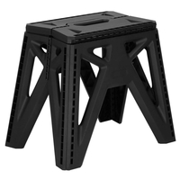 Scaun inaltator multifunctional tip scara, 150 kg, compact, cu maner, 38x25x34 cm, negru