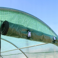 Sera de gradina, tip tunel cu cadru metalic, 350x200cm, verde, 7mp