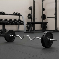 Bara haltera curbata Z pentru greutati, 120 cm, diametru 25 mm, otel cromat, incarcare maxima 140 kg