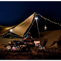 Lumină de camping LED încărcare USB, Vafy, șir colorat, pentru aer liber, cort, Distanta 10 metri, 1800mAH, 10.5x4.3 cm, Alb Verde