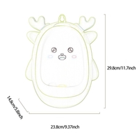 Pisoar pentru Baieti, Flippy, 0-8 Ani, in Forma de Cerb, Perie Inclusa, Montare pe Perete, Carlig Autoadeziv Inclus, 29.8 x 23.8 cm, Albastru