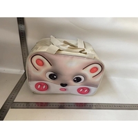 Geantă Frigorifică, Flippy, cu Desene Animat 3D, Portabilă pentru Copii, de Prânz, din Pânză Oxford, 27.5x18x20 cm, Model Soricel, Bej