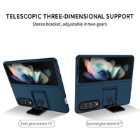 Husa de protectie Vafy, Pliere Tridimensionala, Multifunctionala, PC, pentru Samsung Galaxy Z Fold 4 5G, Albastru