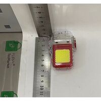 Lanterna Tip Breloc cu Bricheta, Vafy, Impermeabila, 3 Moduri Iluminare, 300 mAh, Incarcare USB-C, COB, Raza de Actiune 50 - 100 m, 7.4 x 4.9 x 1.7 cm, Rosu