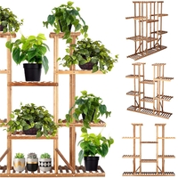 Stand de flori din lemn cu 15 etajere suport GA200, 119x120cm