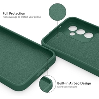 Husa de Protectie, Vafy, pentru Huawei P60 Pro, Liquid Silicone, cu Microfibra pe Interior, Protectie Antisoc, Compatibil Incarcare Wireless, Verde