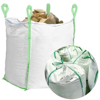 Sac gradina big bag pentru frunze si deseuri vegetale, 1000 L, 1000 kg, 90x90x120 cm, alb