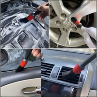 Set 29 Accesorii pentru Curatare Auto, Flippy, din PP si Microfibra, Interior/Exterior, 30 x 24 x 12 cm, Albastru/Negru