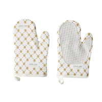 Set 2 manusi cuptor Flippy, manusa de bucatarie, rezistenta 330 grade, textil si cauciuc, 26.5x18 cm, alb