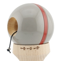 Kendama X Originala Silken, Profesionala, Flippy, Cupe Mari KING SIZE V3, Super Sticky, Gaura in Baza, Rulment Metalic, din lemn 18 cm, Ata 62/65 cm, Ice Gri