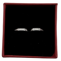 Cercei pentru Dame,Jolie Silver, din Argint 925, Model Tortite Huggie cu Cristale Zirconia Albe, Argintiu