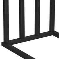 Suport metalic de baie pentru prosoape, cu 4 standuri, 96 cm, negru