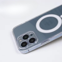 Husa protectie Vafy pentru iPhone 13 Mag Safe, 2 in 1 incarcare si magnet, Silicone, Transparenta