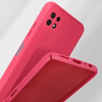 Husa protectie Vafy pentru Samsung A22 5G Liquid Silicone Roz Fuchsia/Roz
