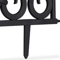 Set 4 panouri de gard decorativ gradina, flexibil, PVC, set 4 x 60x33 cm, negru
