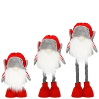 Figurina Craciun, Spiridus, picioare telescopice, inaltime extensibila 32-50cm