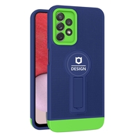 Husa Armor Design cu Stand pentru iPhone 11, Albastru/ Verde, Suport Auto Magnetic, Wireless Charge, Protectie Antisoc, Vafy