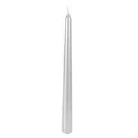 Lumanare Decorativa, Flippy, pentru Masa, 25 cm, din Parafina, fara Fum, Ardere 7.5h, Argintiu