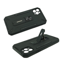 Husa de protectie Vafy pentru Apple iPhone 12 Defender Sergeant Brave cu suport, Negru