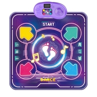 Jucarie Interactiva, Flippy, Covor Muzical de Dans, 4-6 Ani, Bluetooth, 4 Moduri, 90 x 90 cm, Mov
