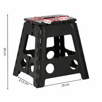 Scaun inaltator multifunctional tip scara, antiderapant, 39 cm, maxim 150 kg, negru