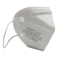 Set 2 bucati Masca de protectie faciala, Flippy®️, de unica folosinta, FFP2 CE 2163, 5 straturi, nesterila, ambalaj individual, Alb
