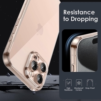 Husa de Protectie, Vafy, pentru Apple iPhone 16 Pro Max, TPU, Antisoc, Rezistenta la Impact, Protectie Camera, Transparenta