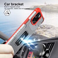 Husa de protectie Vafy compatibila cu Apple iPhone 13 Pro Acrylic Armor cu suport Rosu