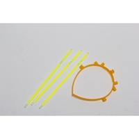 Cordeluta Decorativa, Flippy, din Plastic, Fluorescenta, Accesoriu Petrecere, Galben
