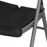 Scaun pliant din plastic pentru catering sau terasa, sarcina 150kg, negru
