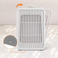 Mini Incalzitor pentru Birou, Vafy, Incalzire si Racire, 1000-1200W, cu Lumini, cu Maner, Lungime Cablu 1.5 m, 3 Trepte de Temperatura, 15.3x13.8x22.5 cm, Alb