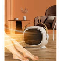 Aeroterma cu Incalzire Ceramica PTC, Vafy, din ABS, Oprire Automata, Protectie Supraincalzire, 700/1200W, 220V, 21 x 16 x 11 cm, Alb