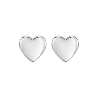 Cercei din Argint 925, Jolie Silver, pentru Dama, Model Inima, 1.27 g, Design Elegant si Romantic, Argintiu