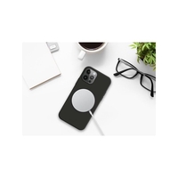 Husa protectie Vafy pentru iPhone 14 Mag Safe, 2 in 1 incarcare si magnet, Soft silicone, Verde