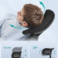 SONGMICS Scaun de birou ergonomic mesh, suport lombar dinamic, tetiera reglabila, brate rabatabile, 70x70x135 cm, negru