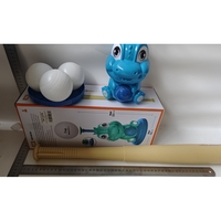 Set de Baseball 5 Piese pentru Copii, Flippy, Jucarie Dinosaur Press, 14x23 cm, Verde/Albastru
