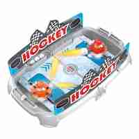 Joc de Masa Interactiv Ice Hockey pentru Copii, Flippy, 4 Mingi, Tabela Scor, 40.7x27x14.5 cm, Gri